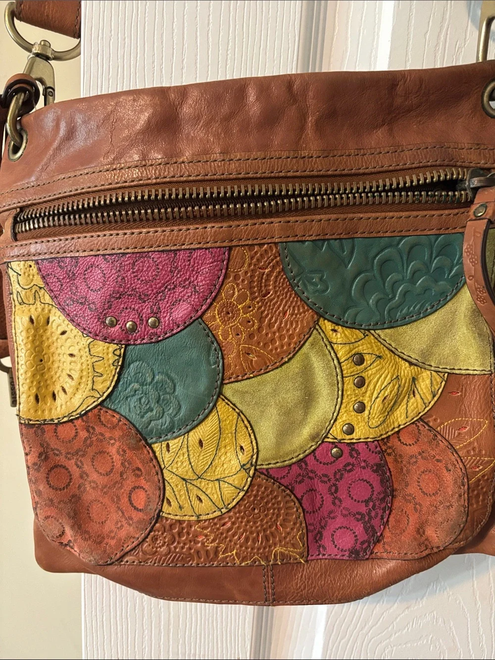 Fossil Leather Crossbody Bag